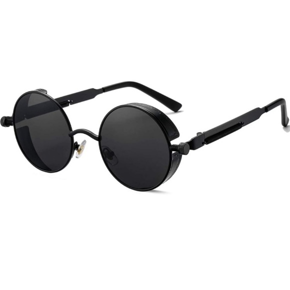 Vintage retro Round Steampunk Sunglasses Women Men - Picture 7 of 8